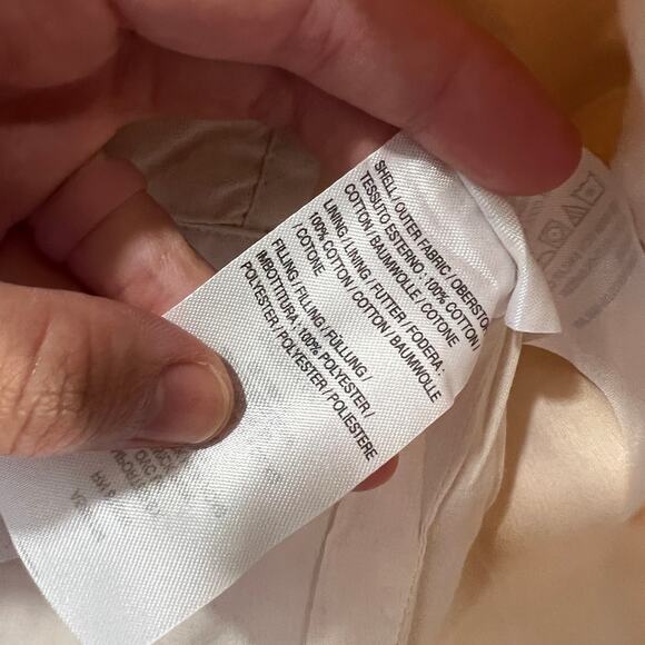 Denim & Co. Cotton Quilted Jacket Light Khaki Size X-Large - Picture 9 of 10